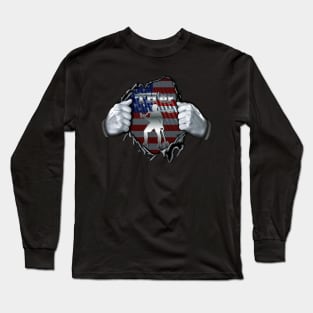 US Metal Detectorist Treasure Hunter Long Sleeve T-Shirt